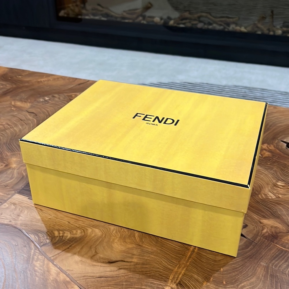 Empty Yellow Authentic Fendi Box